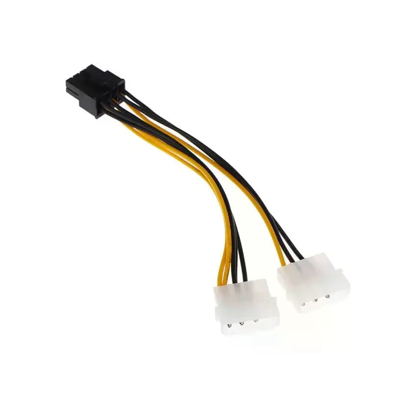 Scheda grafica da 8 pin maschio a doppia scheda video femmina da 4 pin Cavo di alimentazione PCI Express da 8 pin a doppio cavo di alimentazione Molex a 4 pin