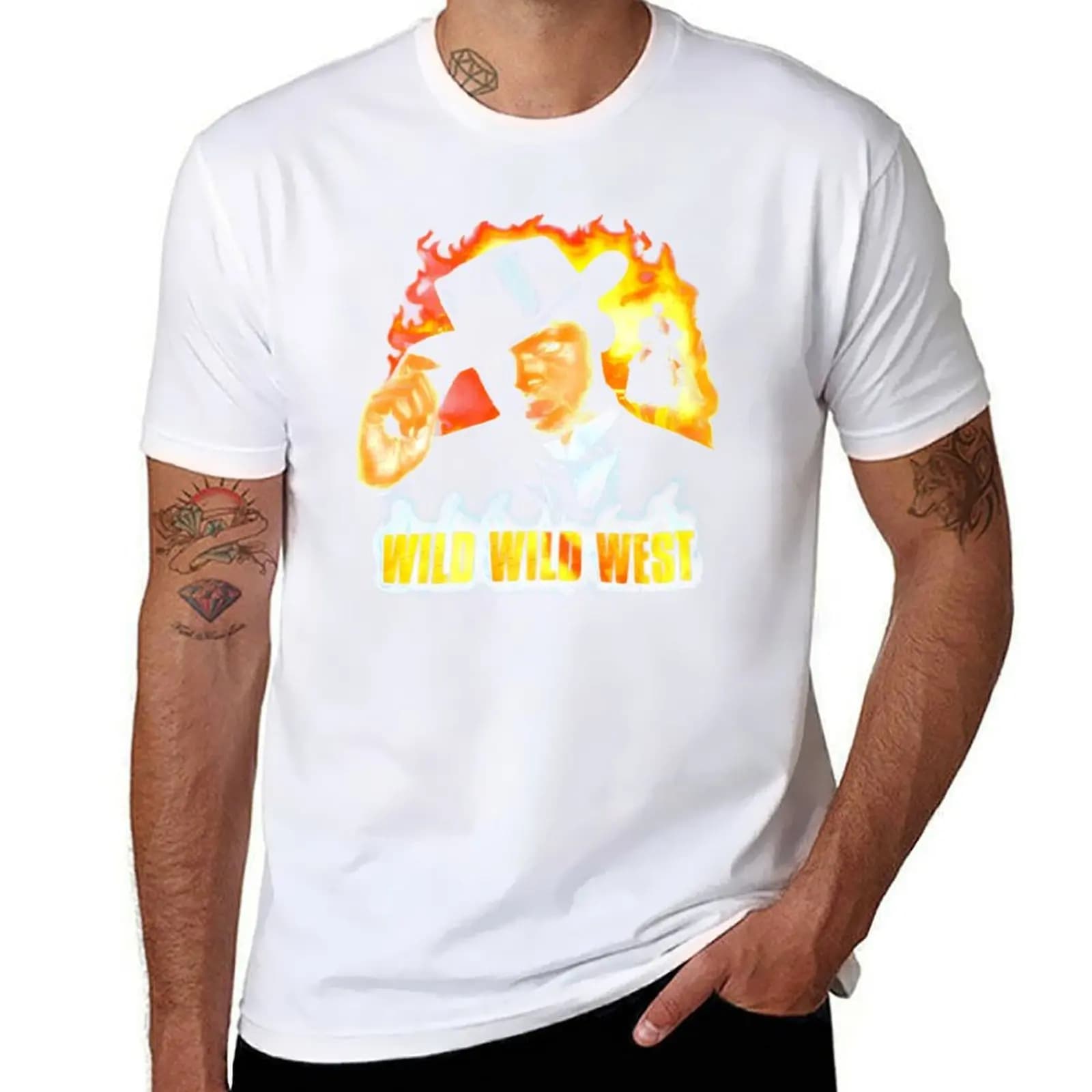 1999 Wild Wild West Vintage Will Smith come James West Cult Classic anni '90 + Y2k Pop Culture Modern Steampunk Western Action T-shirt