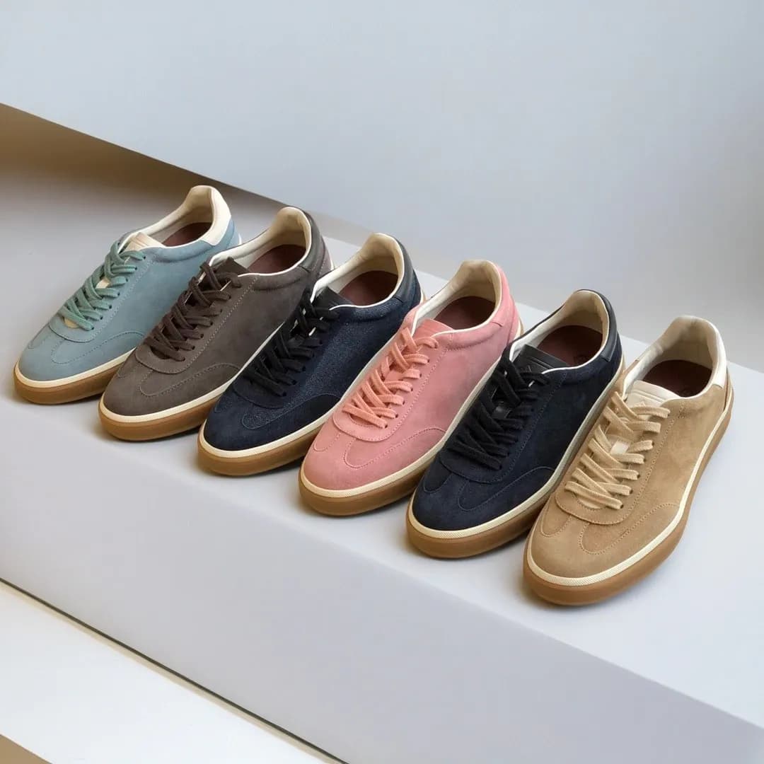 Deuxin Suede Leather Retro Shoes, Low with Laces, Luxury, Flat Bottom, Casual, True Breathable Leather, Couple Style