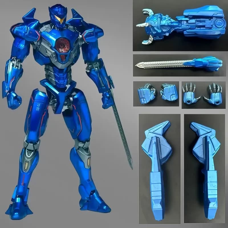 Sci-Fi Mecha Model Blue Gipsy Avenger Action Figure Full Articulation Jaeger Warrior Robot Toy Desktop Ornament Collectible Gift