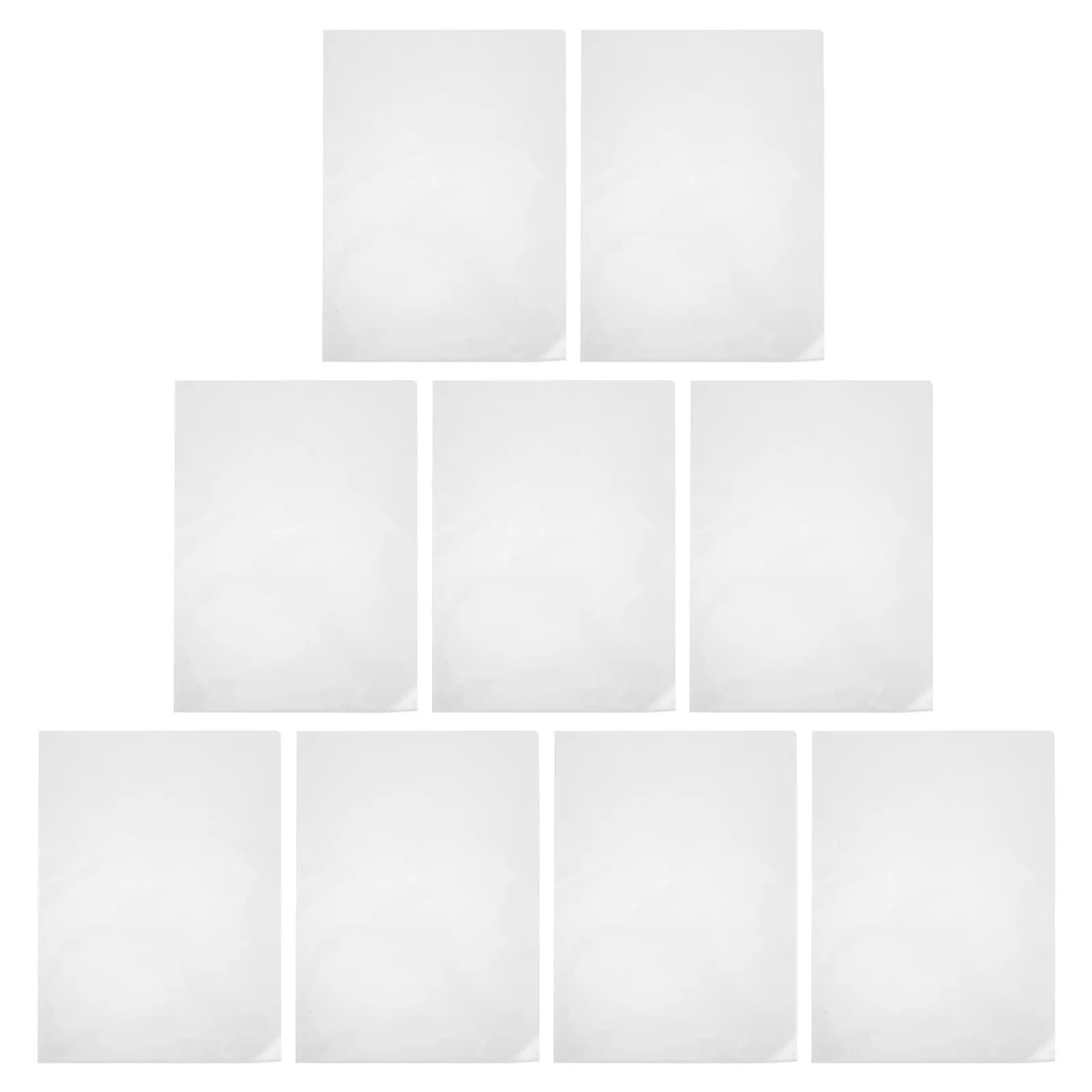 Cartella di file A4 trasparente a forma di L da 10 pezzi Porta documenti trasparente di grande capacità Custodia per file in plastica per ufficio e scuola