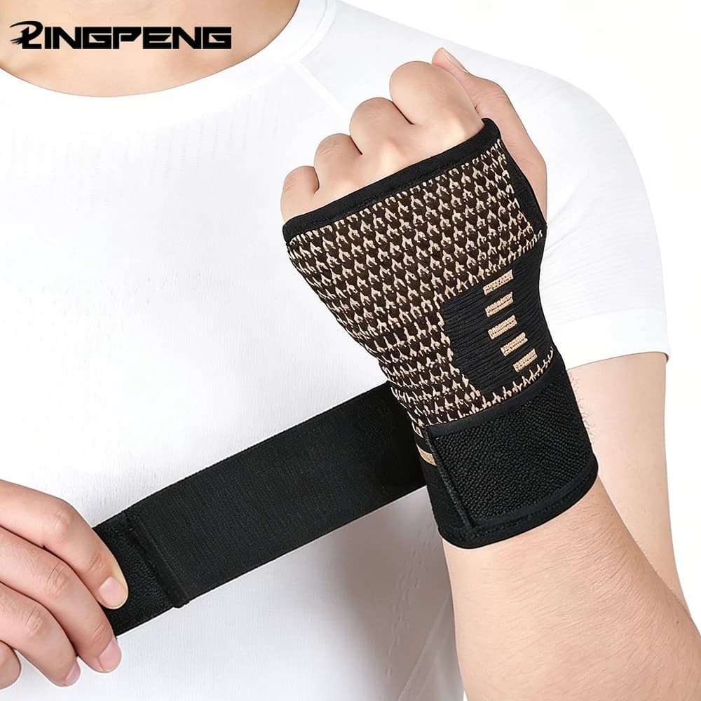 1pc Copper Fiber Compression Gloves Sports Gloves for Wrist Protection Gloves for arthritis Fitness Wrist Support with Elastic Palm