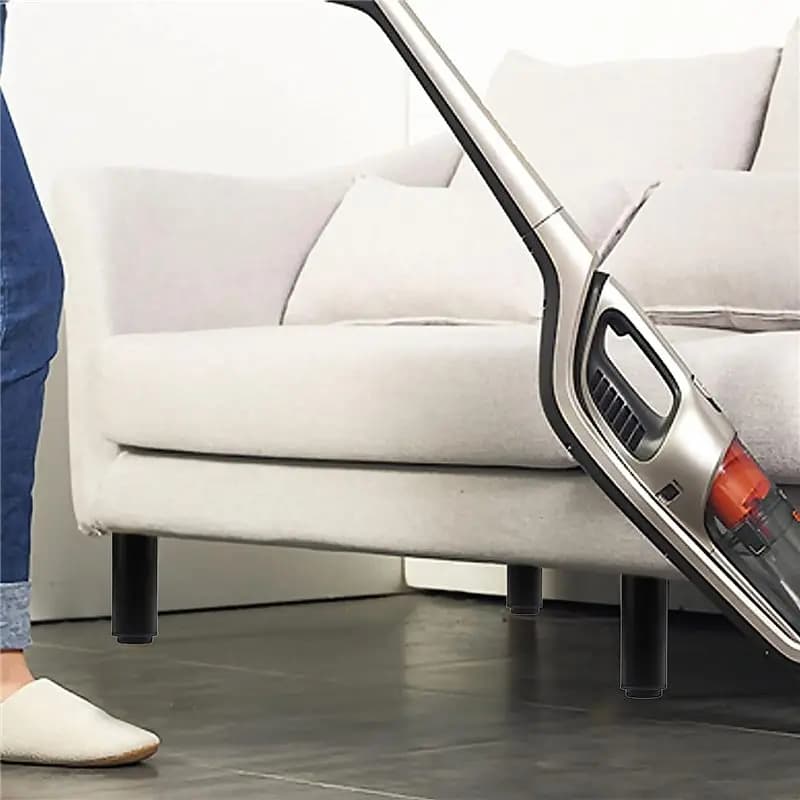 *WSFS Gambe per mobili regolabili da 8 pezzi, piedini per mobili regolabili in altezza 120 mm -180 mm, gambe per divani, gambe per mobili in metallo nere
