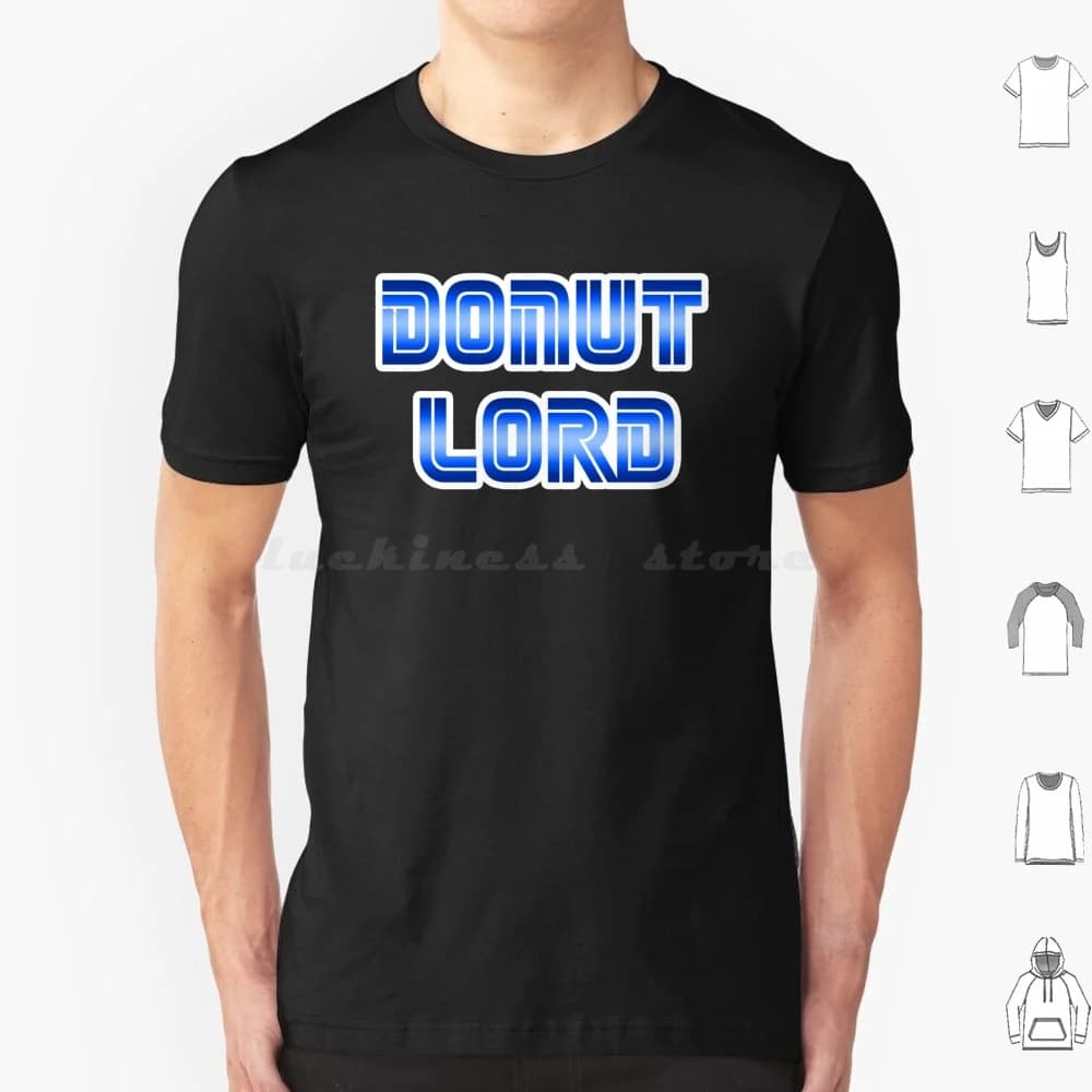 Donut Lord T Shirt Cotone Uomo Donna Stampa fai da te Film Gaming Gamer Videogiochi Cultura pop Film Cibo ispiratore creativo