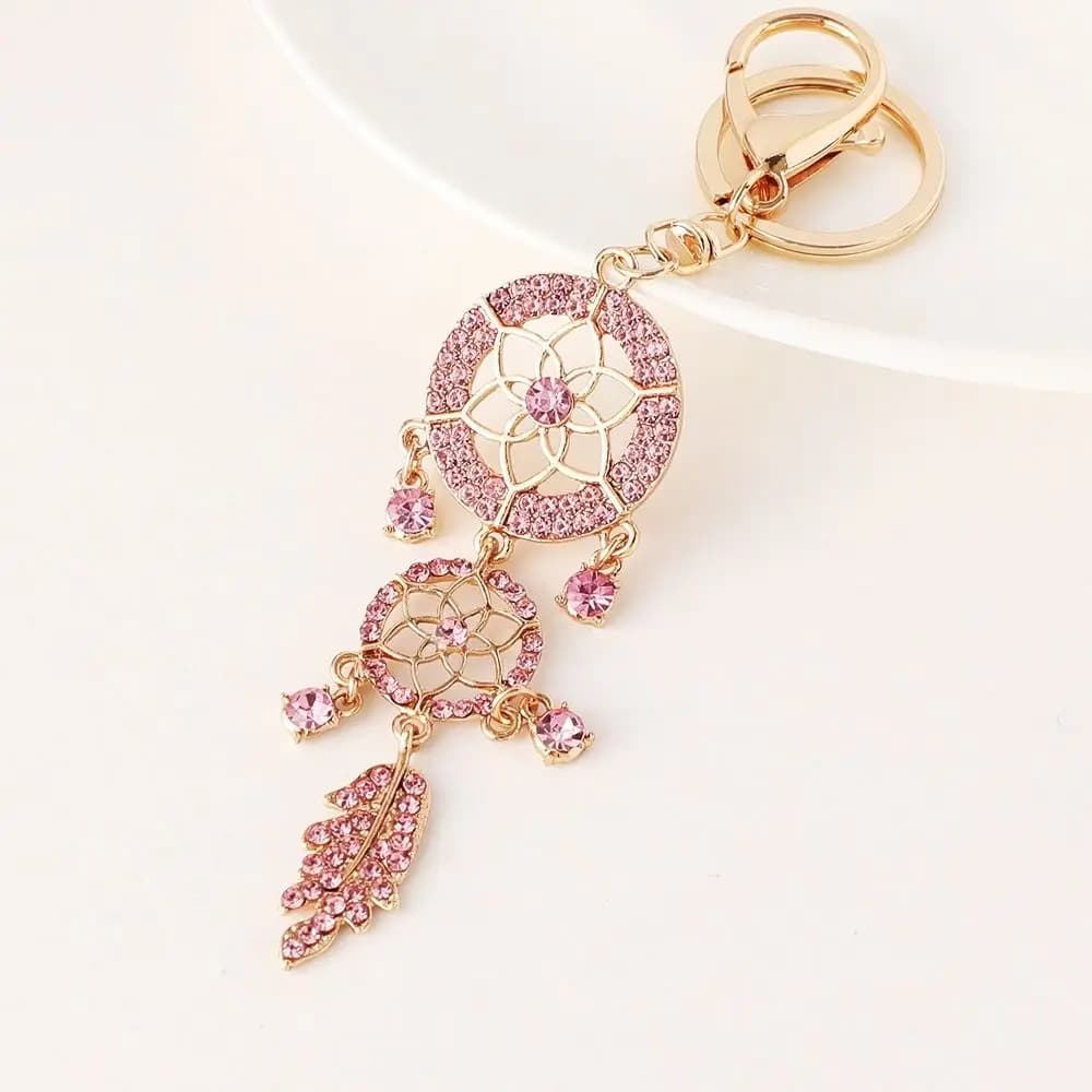 Exquisite Vintage Dream Catcher Key Chain Alloy Aesthetic Car Keychain Feather Tassel Bag Pendant Party