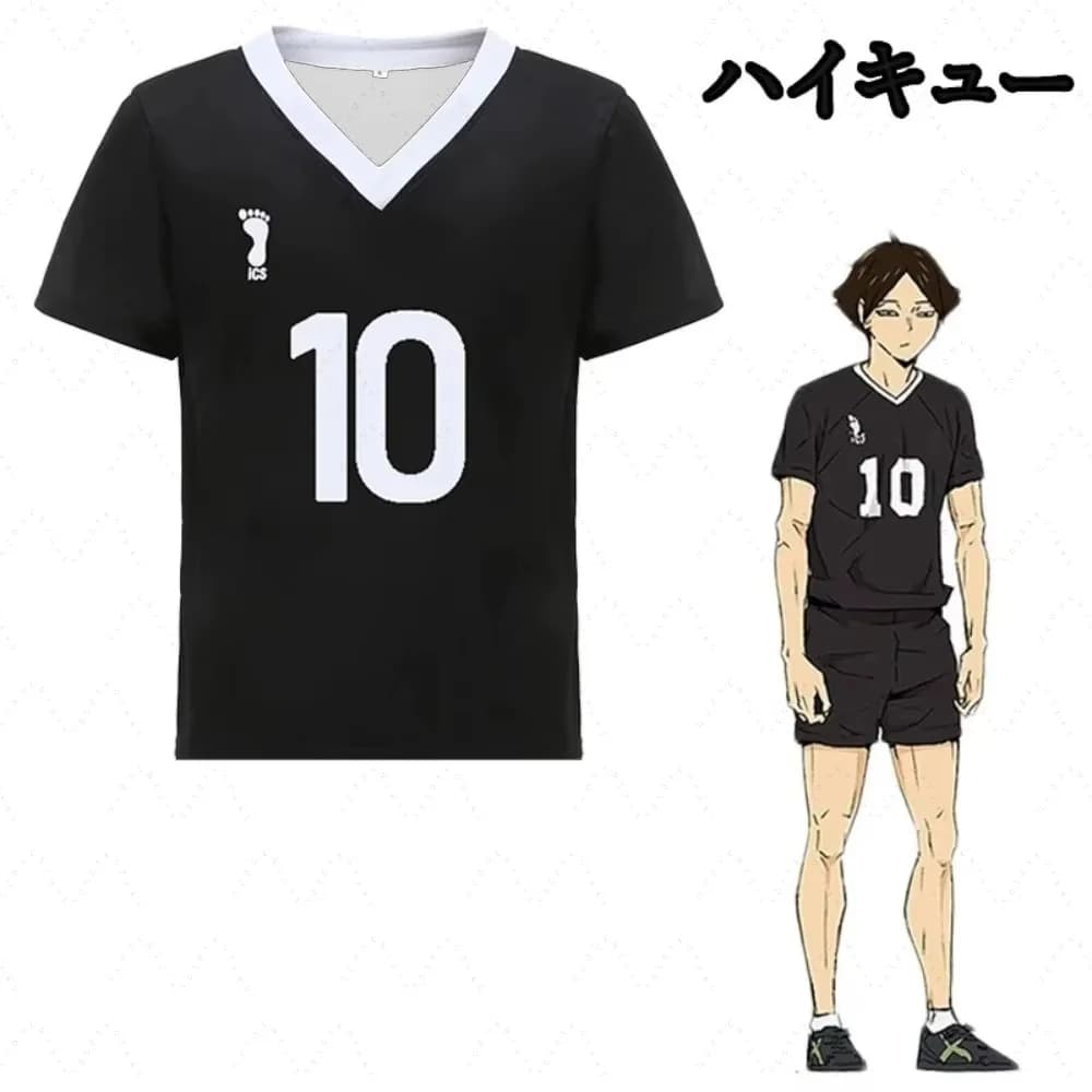 Anime Miya Atsumu Miya Osamu Costume Cosplay Jersey Rintaro Suna T-shirt Inarizaki School Volleyball Uniforms of the team Autumn Winter