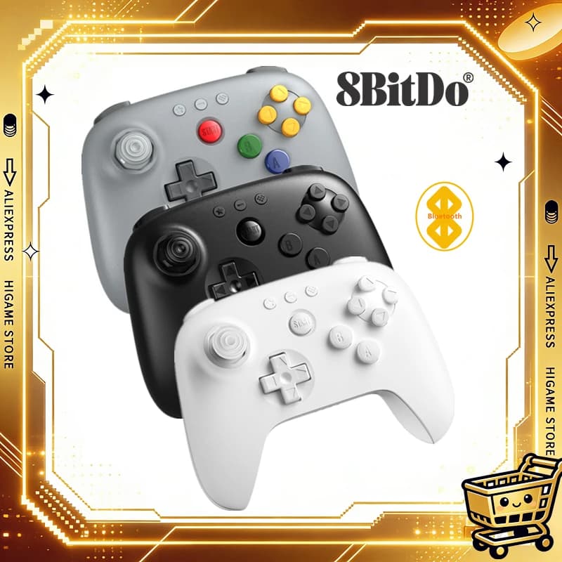 Controller Bluetooth 8BitDo N64 con Joystick a Effetto Hall per Analogue 3D, Switch, Switch 2, Windows, Accessori per Giochi Android