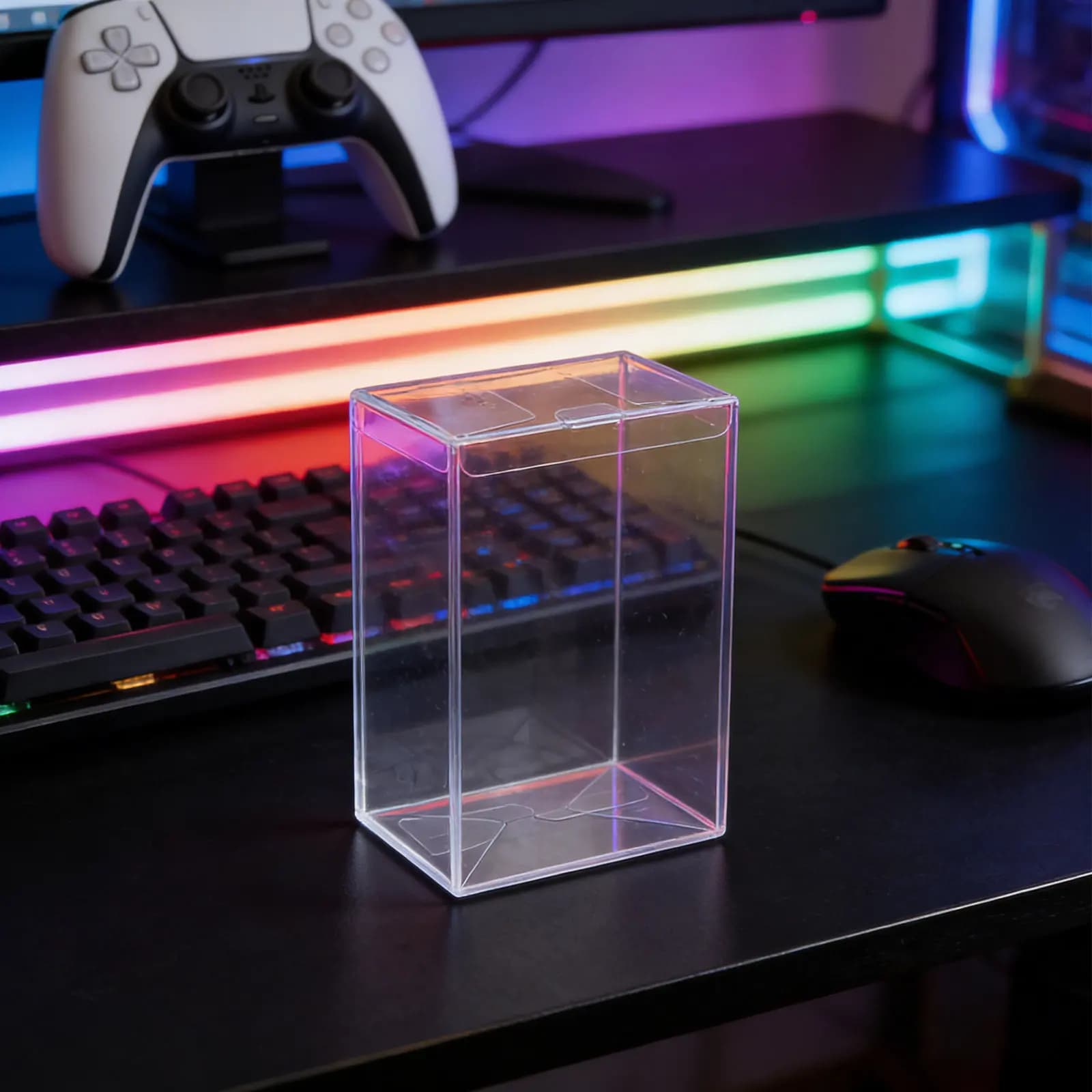 10Pcs Clear Display Case Box for 4Inch Miniatures - Transparent PVC Protective Storage Organizer for Collectibles Desktop Shelf