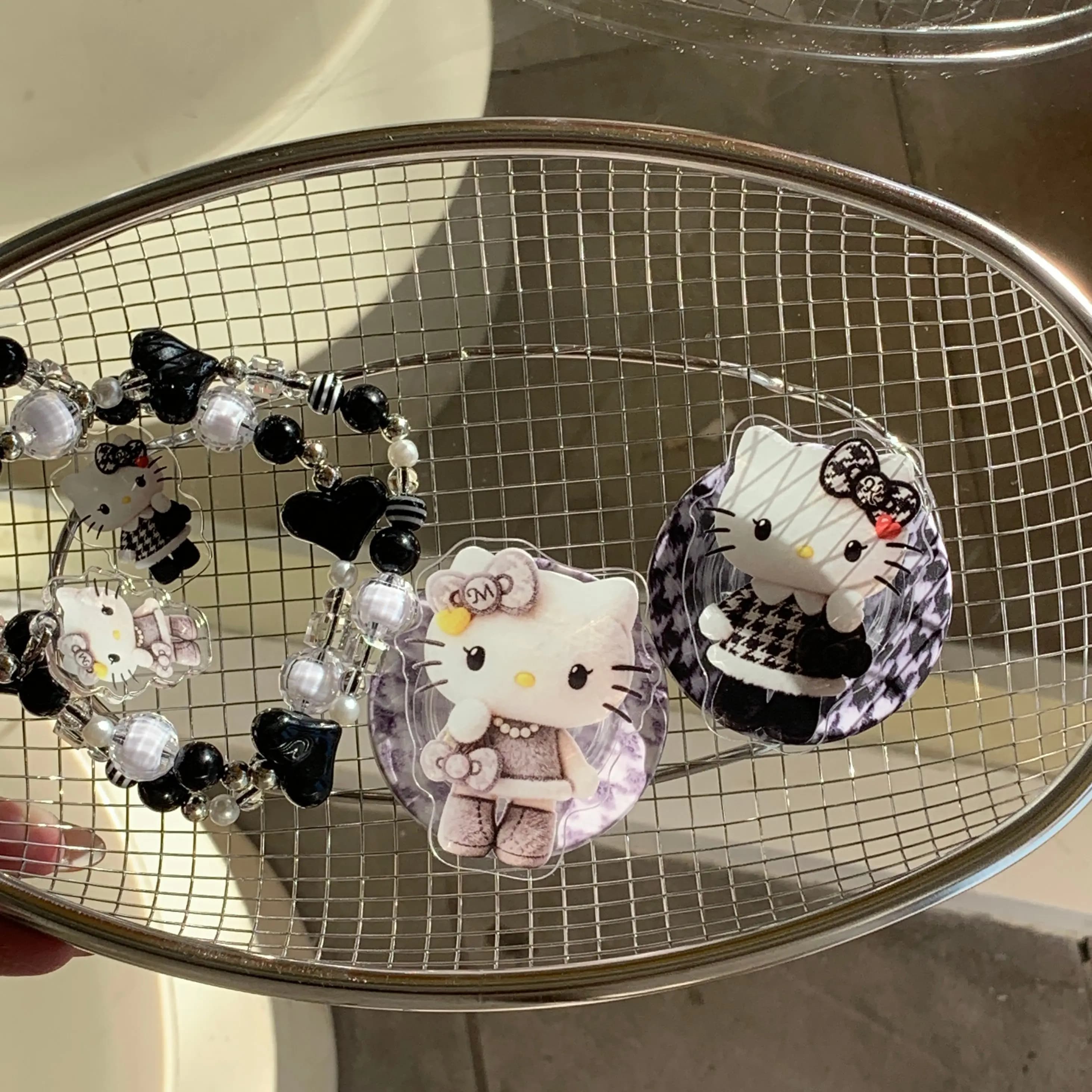 Supporto Magnetico per Telefono HelloKitty per Samsung/iPhone, Custodia Magnetica per Cellulare con Anello Regolabile