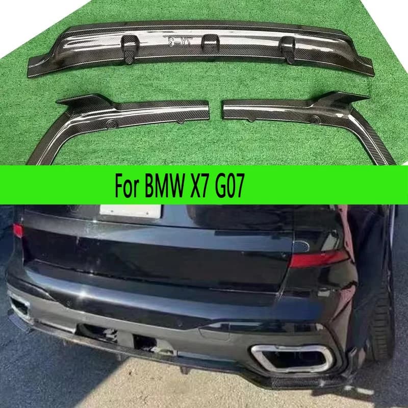 For BMW X7 G07 2022+ Carbon Fiber Car Rear Bumper Diffuser Rear Splitters Spoiler Back lip shunt Auto Parts body kit
