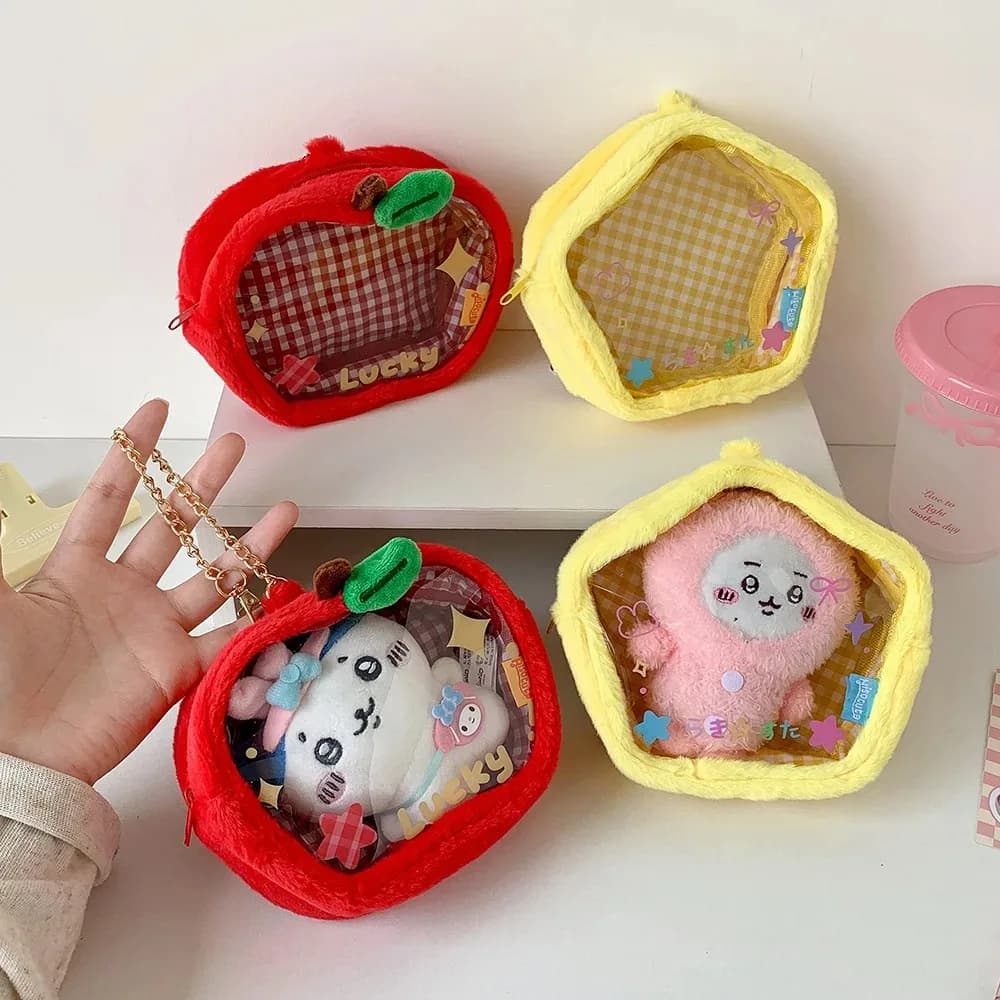 Cartoon Star Marsupio per giocattoli Borsa da appendere per esposizione Borsa per anime Borsa per figurine antipolvere per bambola