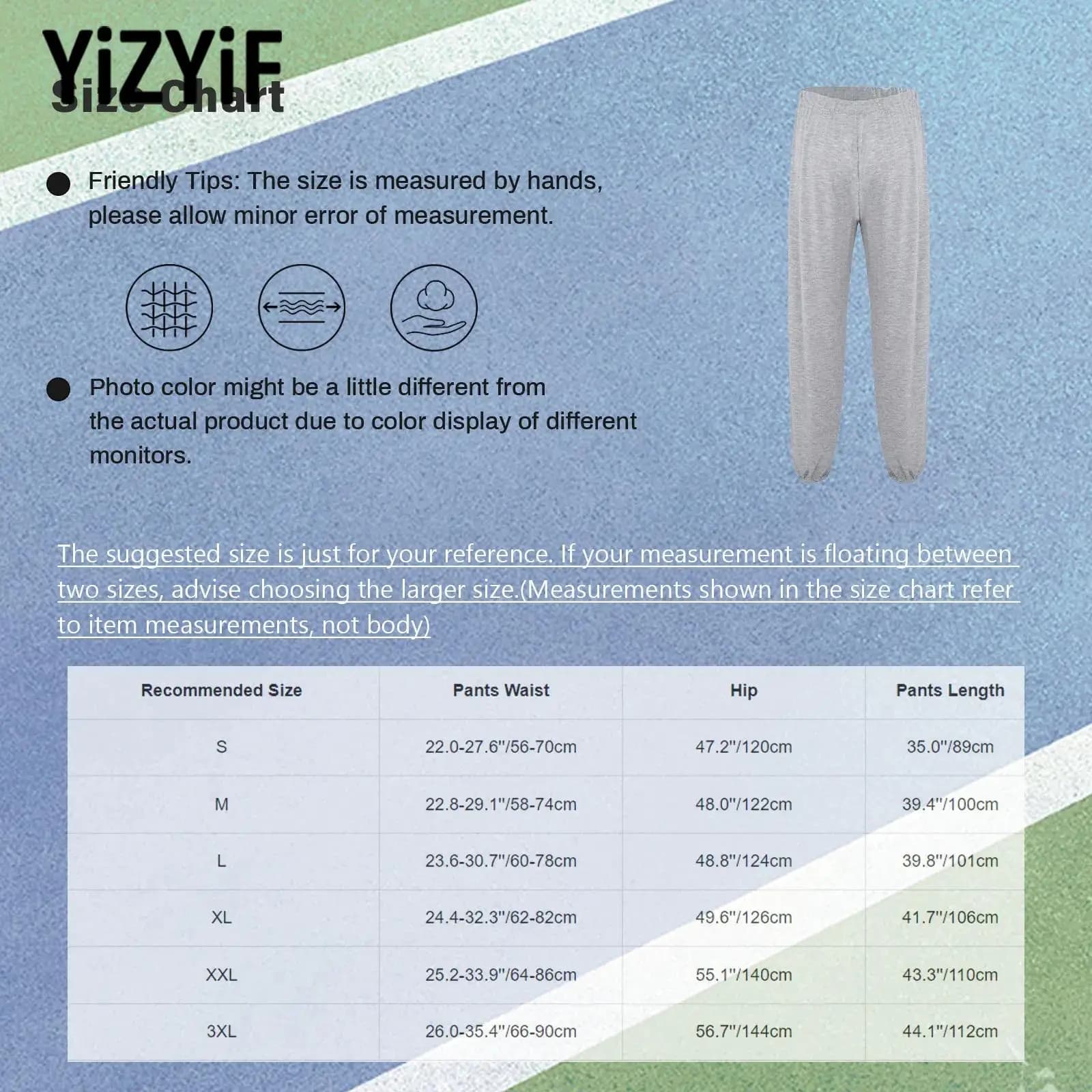 Men Loose Fit Moisture Wicking Yoga Sweatpants Elastic Waistband Breathable Lightweight for Pilates Tai Chi Daily Workout