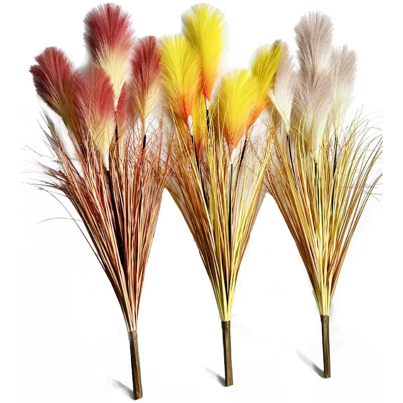 New Bouquet of fake silk onion grass large artificial tree wedding flower autumn plastic plants for home room party decoration