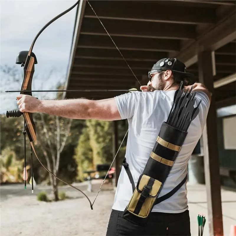 Superior-For Target Archery Crossbow Compound Recurve Bow Practice Archery Arrow Quiver, Adjustable Backpack Bag Holder