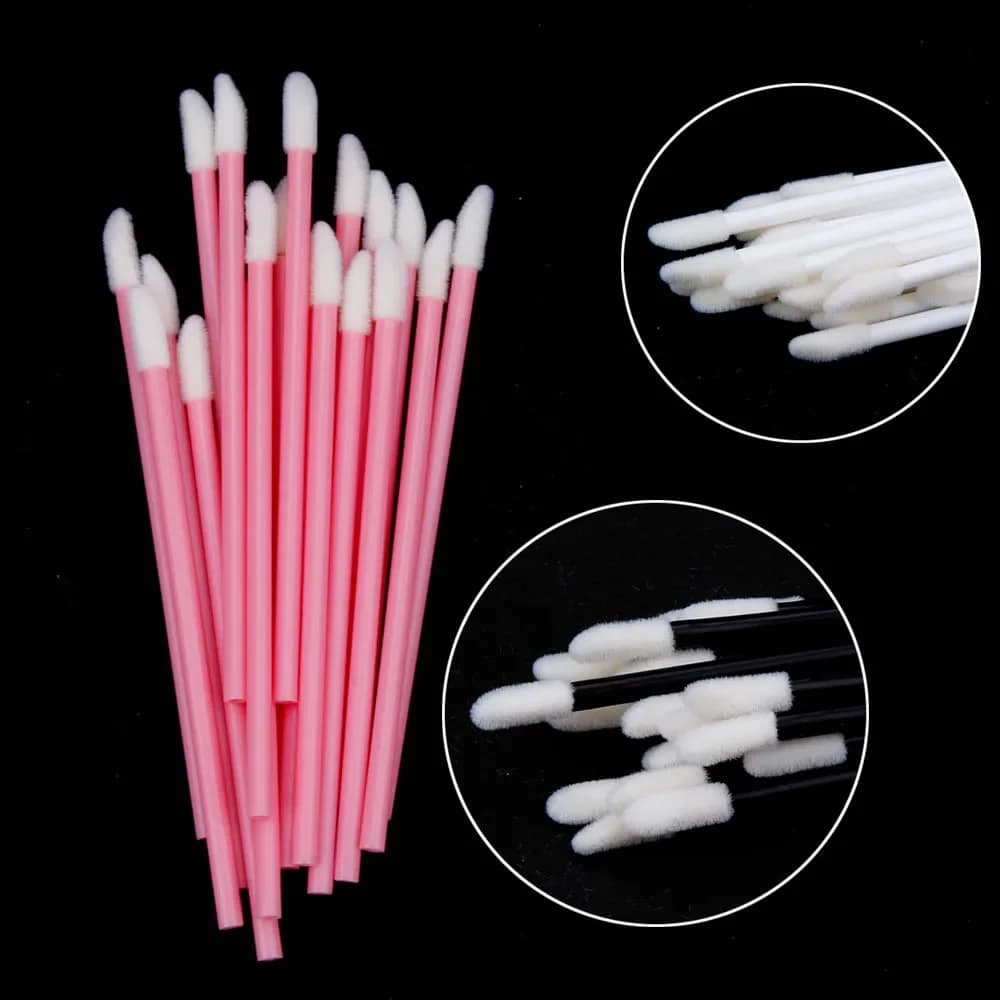 50/100 pz Pennelli Monouso per Rossetto, Ciglia e Sopracciglia, Accessori per la Pulizia delle Labbra, Applicatori Gloss, Strumento per il Trucco - Ingrosso