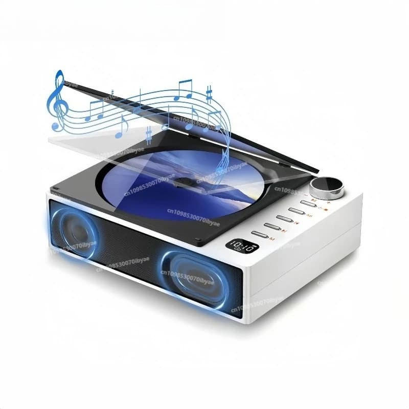 Lettore CD Portatile Ricaricabile con Schermo, Altoparlante Bluetooth e Riproduttore All-in-One per Album