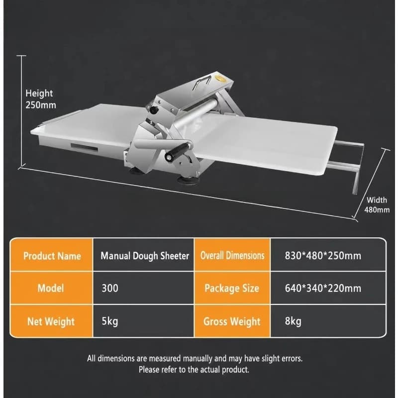Stainless Steel Folding Manual Dough Sheeter Rolling Machine Pizza Pastry Puff Maker Tool New Bakery Equipment