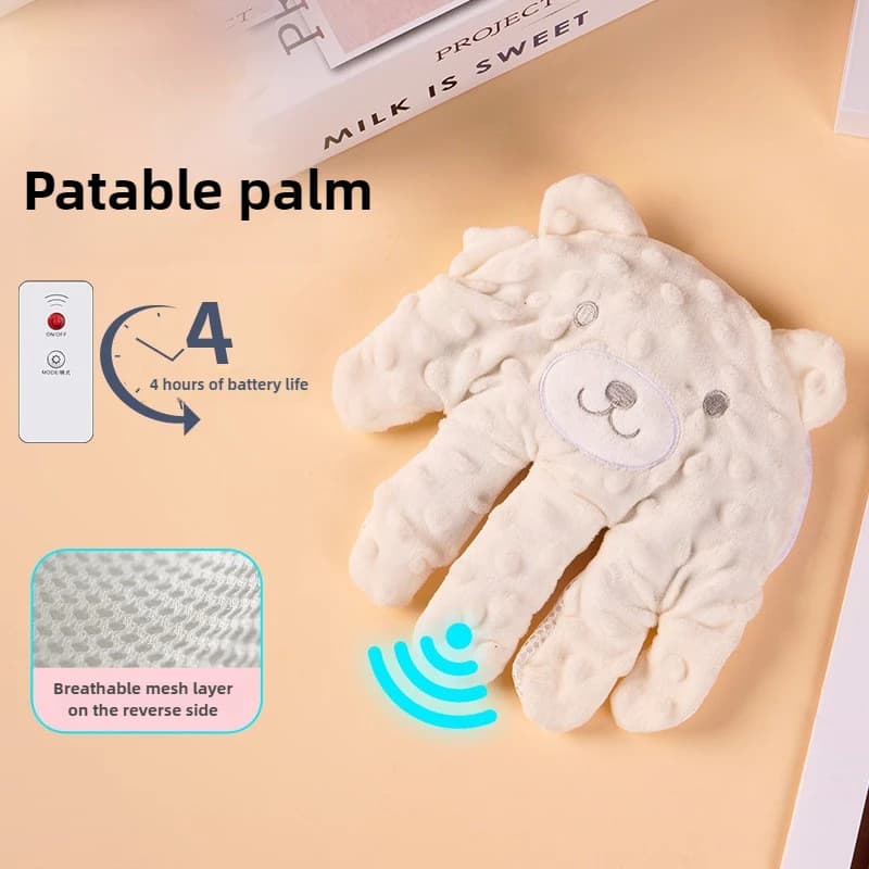 Cartoon Bear Baby Sleep Aid Newborn Soothing Pillow Comforting Hand Detachable with Remote for Comfortable Newborns Sleeping