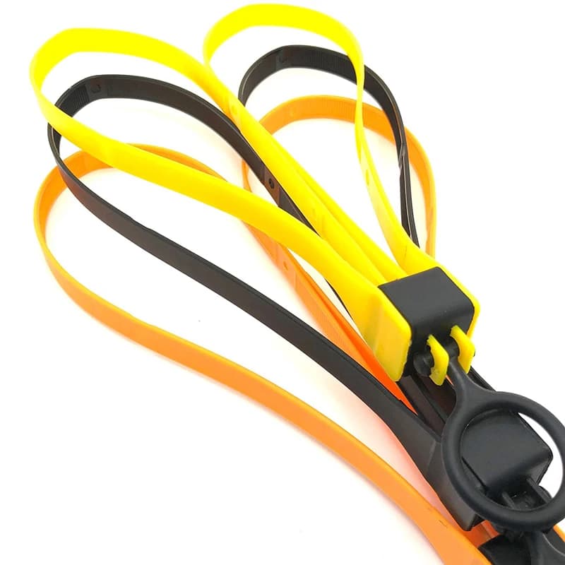 1Pc Nylon Cable Tie CS Outdoor Plastic Police Handcuffs Double Flex Cuff Disposable Handcuffs Zip Tie Orange Yellow Black