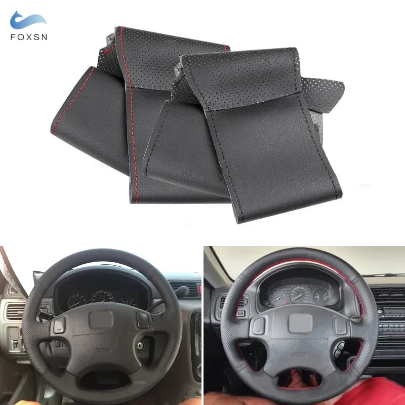 Treccia cucita a mano per Acura CL 1998-2003 Honda CRV CR-V Accord 6 Odyssey Prelude Civic 1996-2002 Copertura in pelle per volante