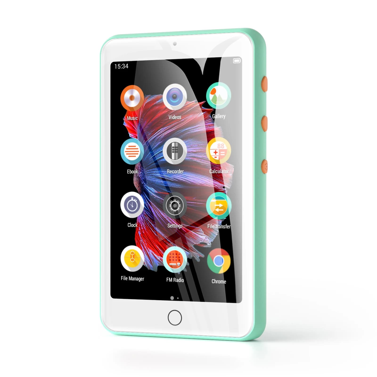Lettore mp3 bluetooth e wifi, lettore musicale MP3/MP4 con video, altoparlanti, radio FM, eBook, capacità fino a 512 GB
