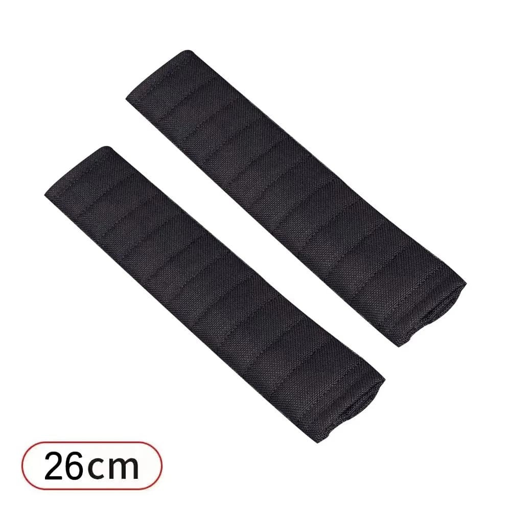 2 Pieces Covers Car Safety Belt in Linen-cotton 26cm/33cm Breathable, Padded Car Belt, Anti-Stress Spalle Protection
