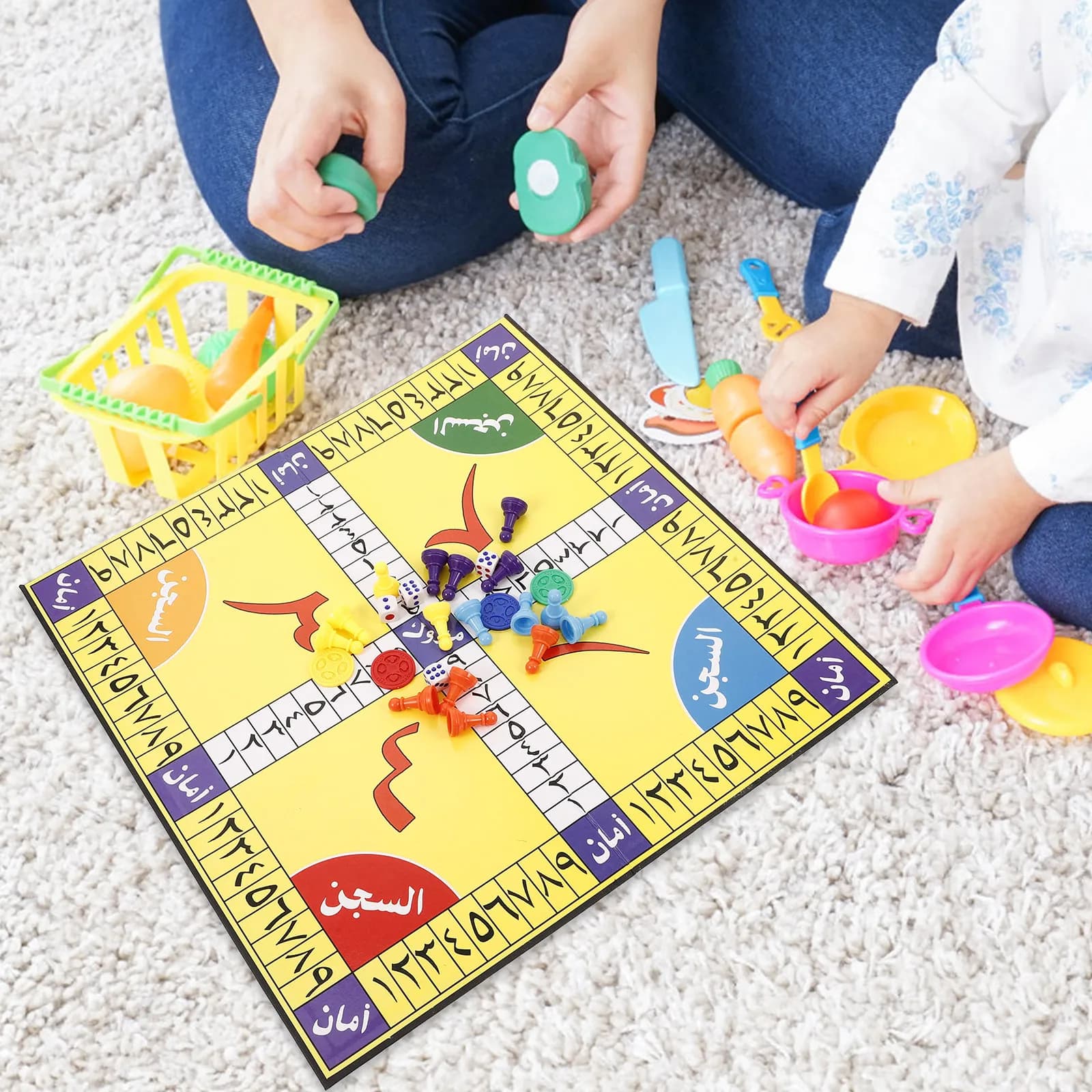 1 Set Interactive Arabic Flying Chess Board Game For All Ages Family Gatherings Flying Chess Playset Portable Board Game Flying