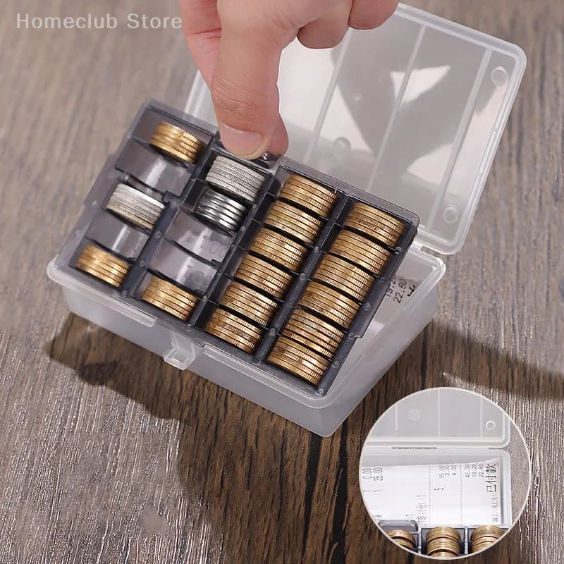 Scatola per monete da 1 pezzo Custodie per monete rotonde trasparenti Capsule di stoccaggio Vetrine Organizzatore di protezione Porta regali da collezione