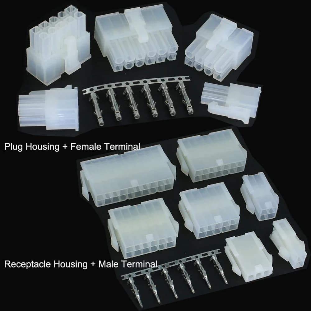 10Set 4.2mm 0.165 "MOLEX Mini-Fit 5557/5559/5566/5569 Doppia Fila 2*1/2/3/4/5/6/8P Spina Maschio Femmina Presa Connettore Terminale