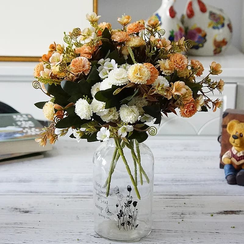 Artificial plants European cloves Flower pot Decorative flowers that cut out the festival table decoration for domestic wedding
