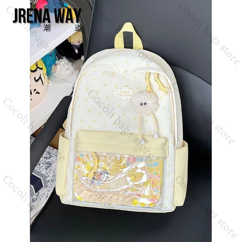 Star Print Backpack Kawaii Itabag Backpacks for Women Ita Bag Cute Backpack Casual Bags for Women Girls' Bag Travel Bag
