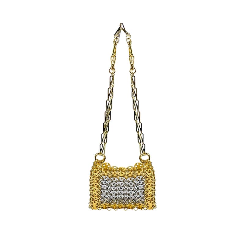 Design di nicchia personalizzato in stile europeo e americano, stile in metallo intrecciato a mano, squisita borsa a tracolla da donna