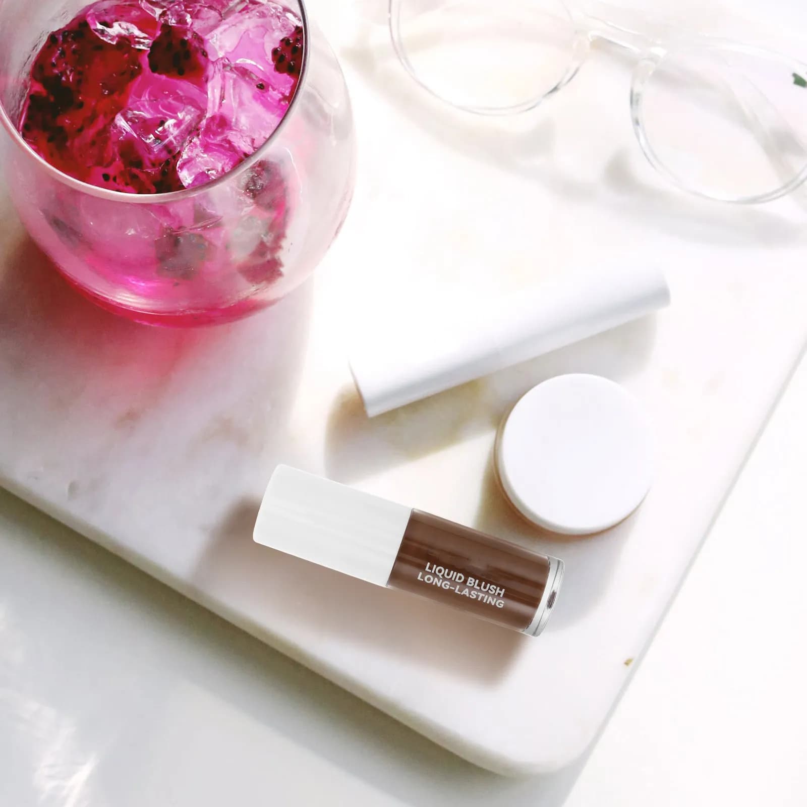 Korean Liquid Blush Natural Finish Long Wearing Blush for Cheeks Multi Functional Eyeshadow Contour Blusher Facial Beauty