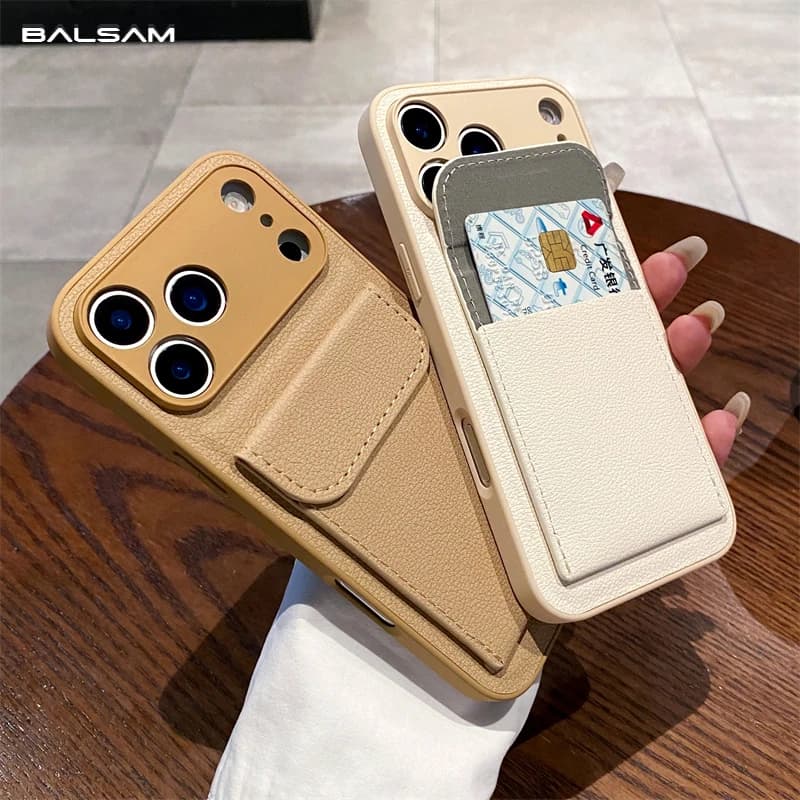 Wallet case with pocket for slots for iPhone 17 Air 16 E 15 14 12 13 Mini 11 Pro Max X XS XR 7 8 Plus shockproof leather case