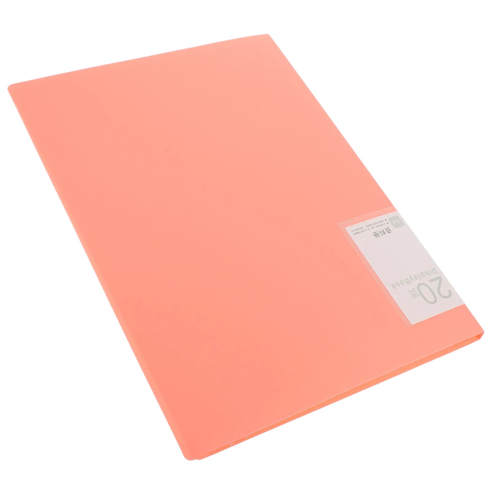 Cartella in Plastica Rosa con 20 Pagine A4, Organizzatore per Test, Documenti, Presentazioni, Scuola e Ufficio