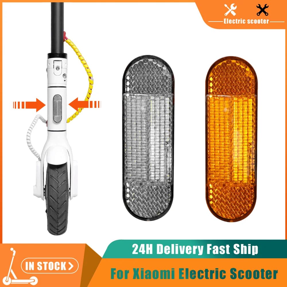 ABS Riflettente Tubo di Sicurezza Anteriore Riflettore Per Xiaomi Mi Scooter Elettrico 1S Pro Pro2 M365 Tubo Anteriore Avvertimento Notturno Parte Della Bicicletta