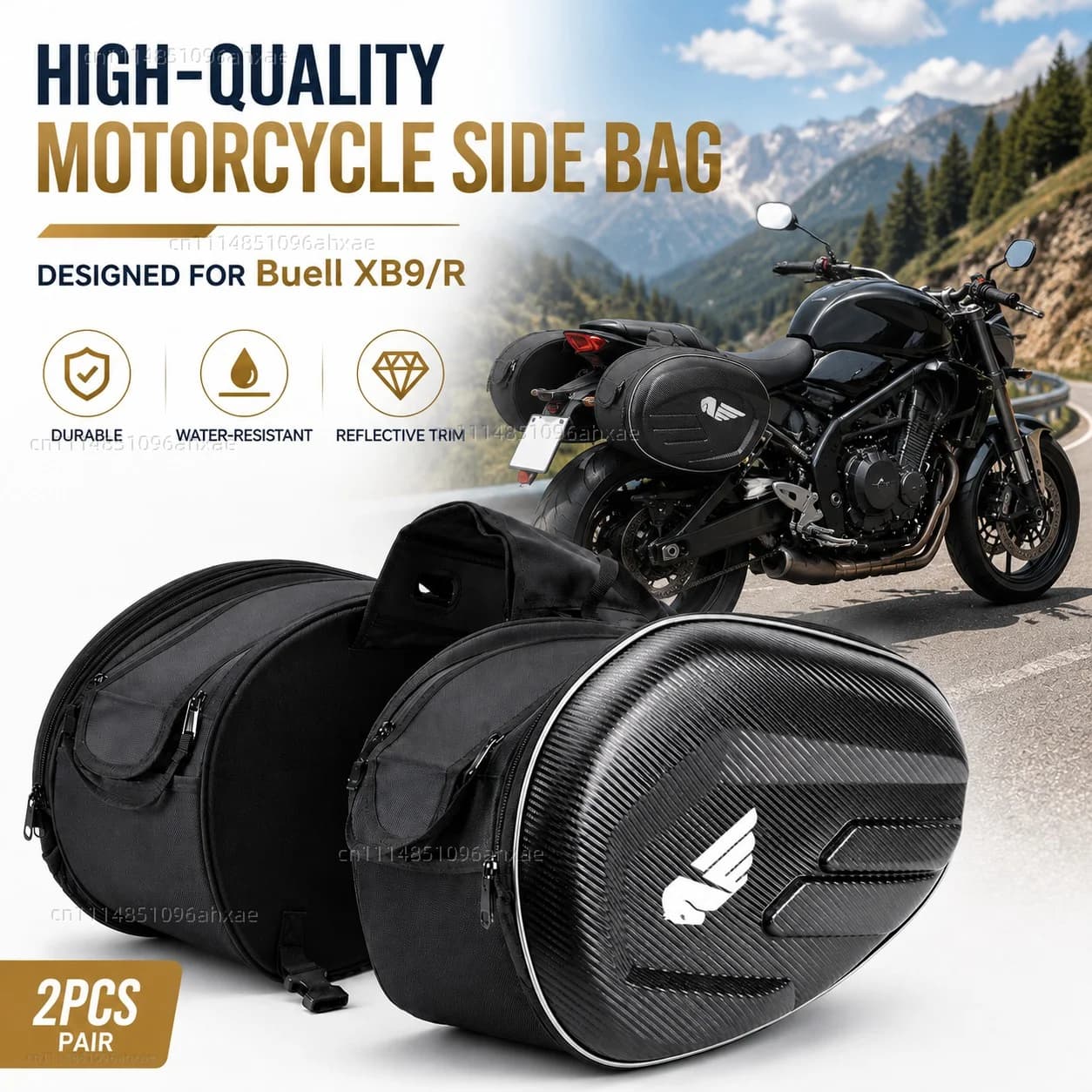 For Buell XB9/R XB12/R/XT XB9S XB12S XB12Scg Ulysses 1125CR 1125R 2PCS Motorcycle Pannier Bags Luggage Saddle Bags Side Storage