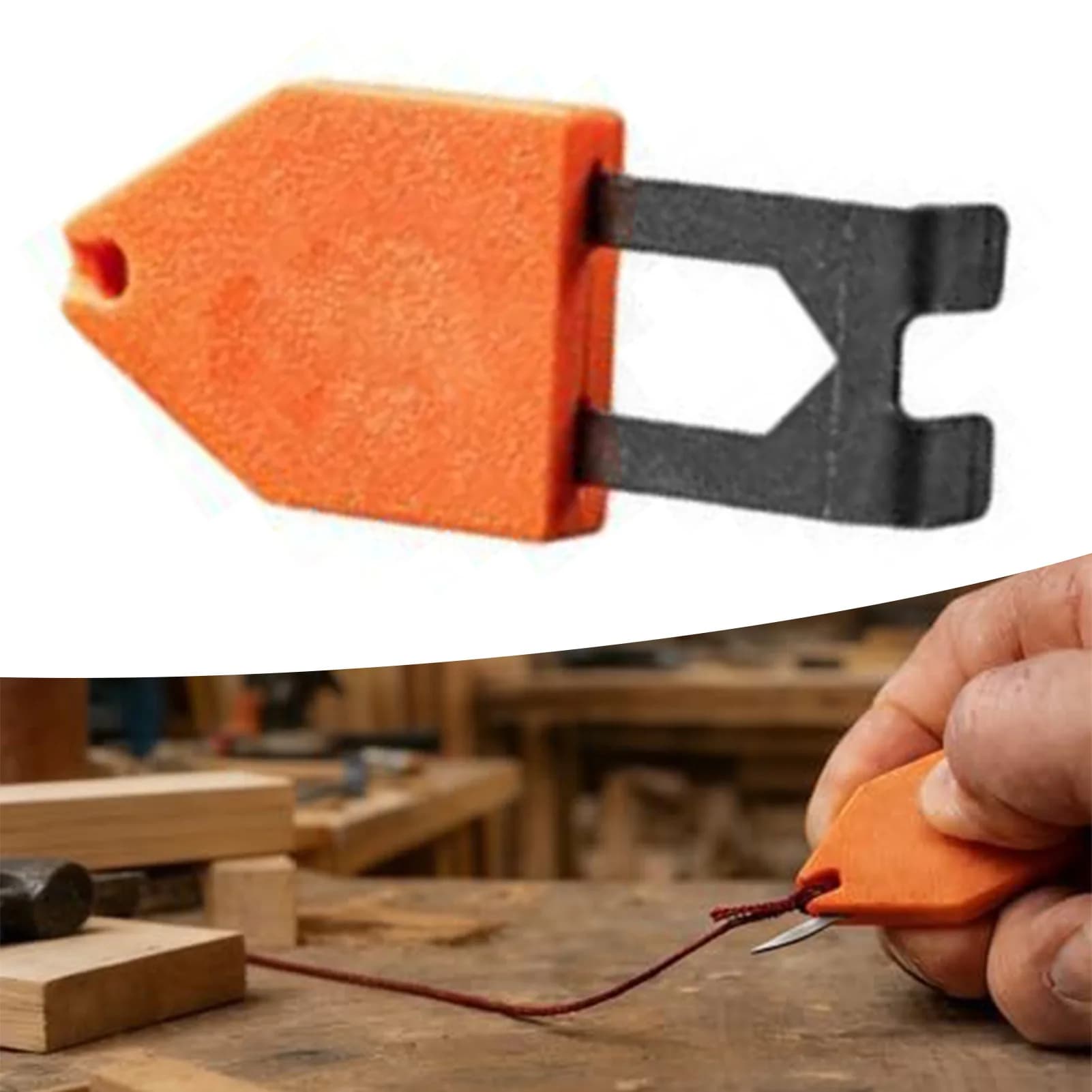 Rope Anchor Hook Portable Chalk Line Anchoring Tool for Woodworking One Handed Instant Fixing Rope Anchoring Tool