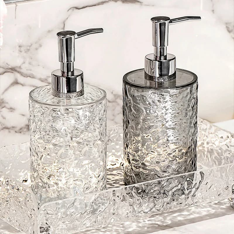 Soap Dispenser Bottles Refillable Press Hands Dishes Liquid Dispenser Kitchen Bathroom Countertop Soap Containers Soap Bottle