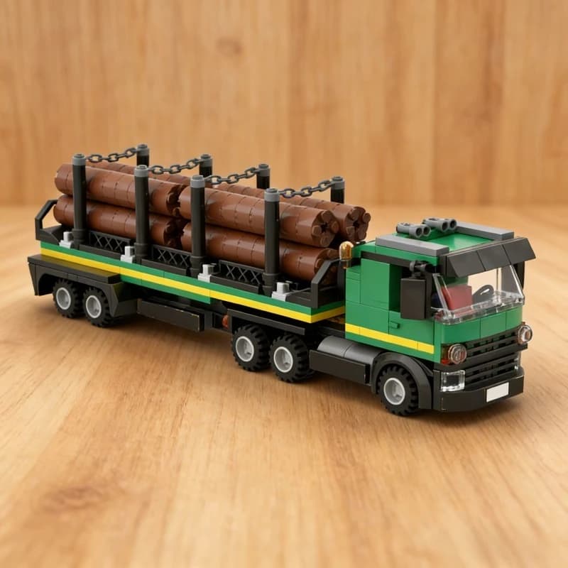 379PCS Creative MOC Forestry Vehicle Building Set - Functional Mechanical Model Kit, Challenging Project for Teens & Adults