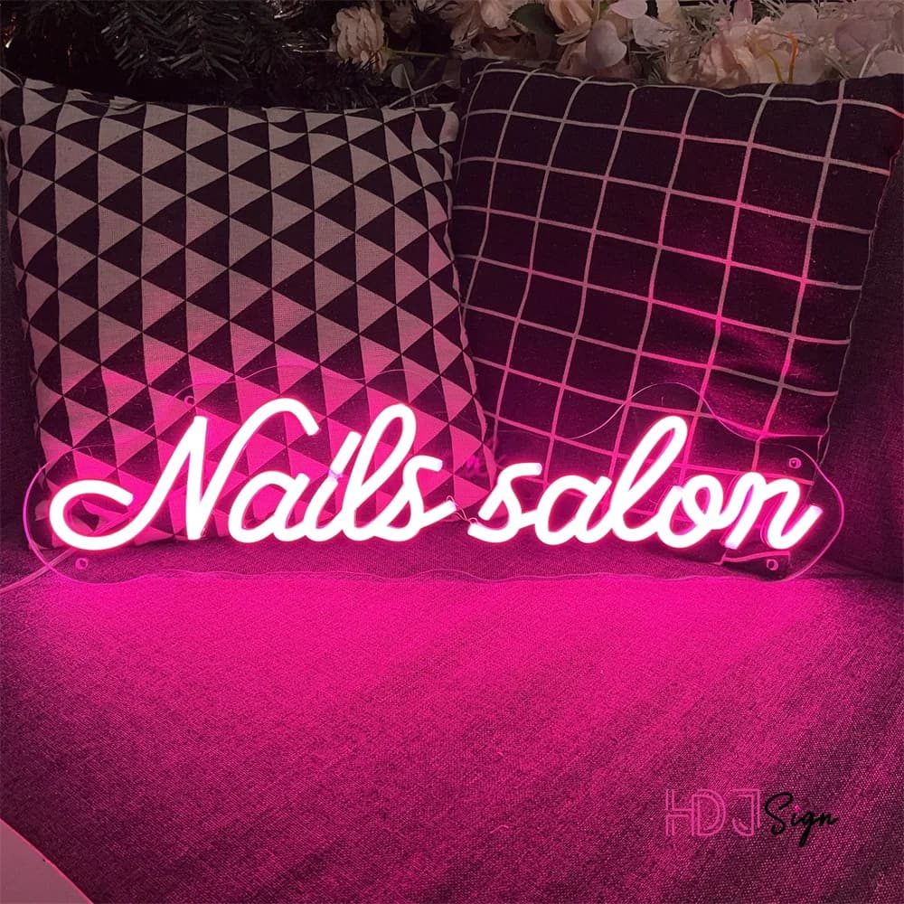 Insegna al neon a LED per salone di unghie personalizzata Insegna illuminata aziendale per ciglia da salone Decorazione per sala da negozio Decorazione per finestra
