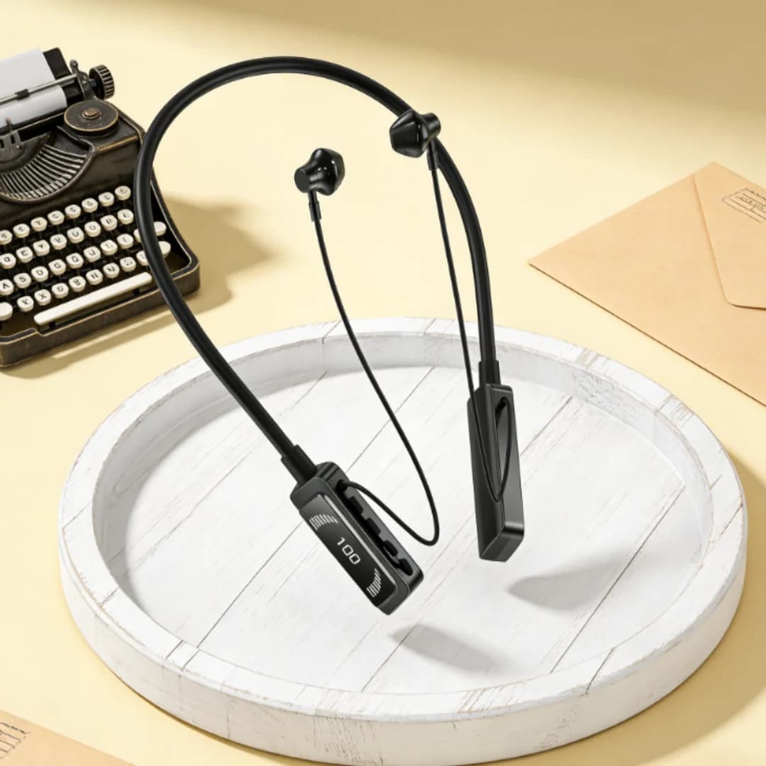 Auricolari sportivi wireless Auricolari con archetto da collo 5.3 compatibili con Bluetooth con cancellazione del rumore per palestra fitness e ciclismo