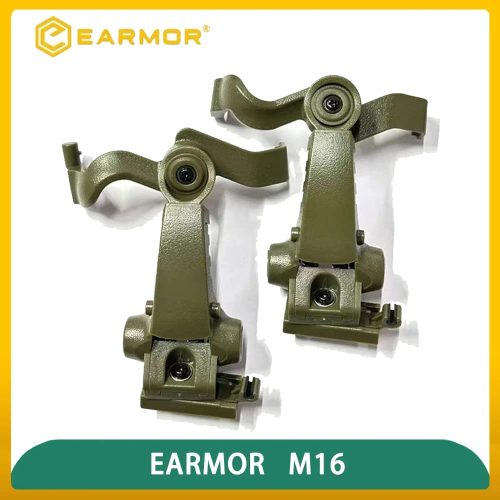 EARMOR Supporto per cuffie tattico M16C Casco per cuffie Kit di accessori per adattatore per binario per casco ARC, accessori per cuffie tattiche