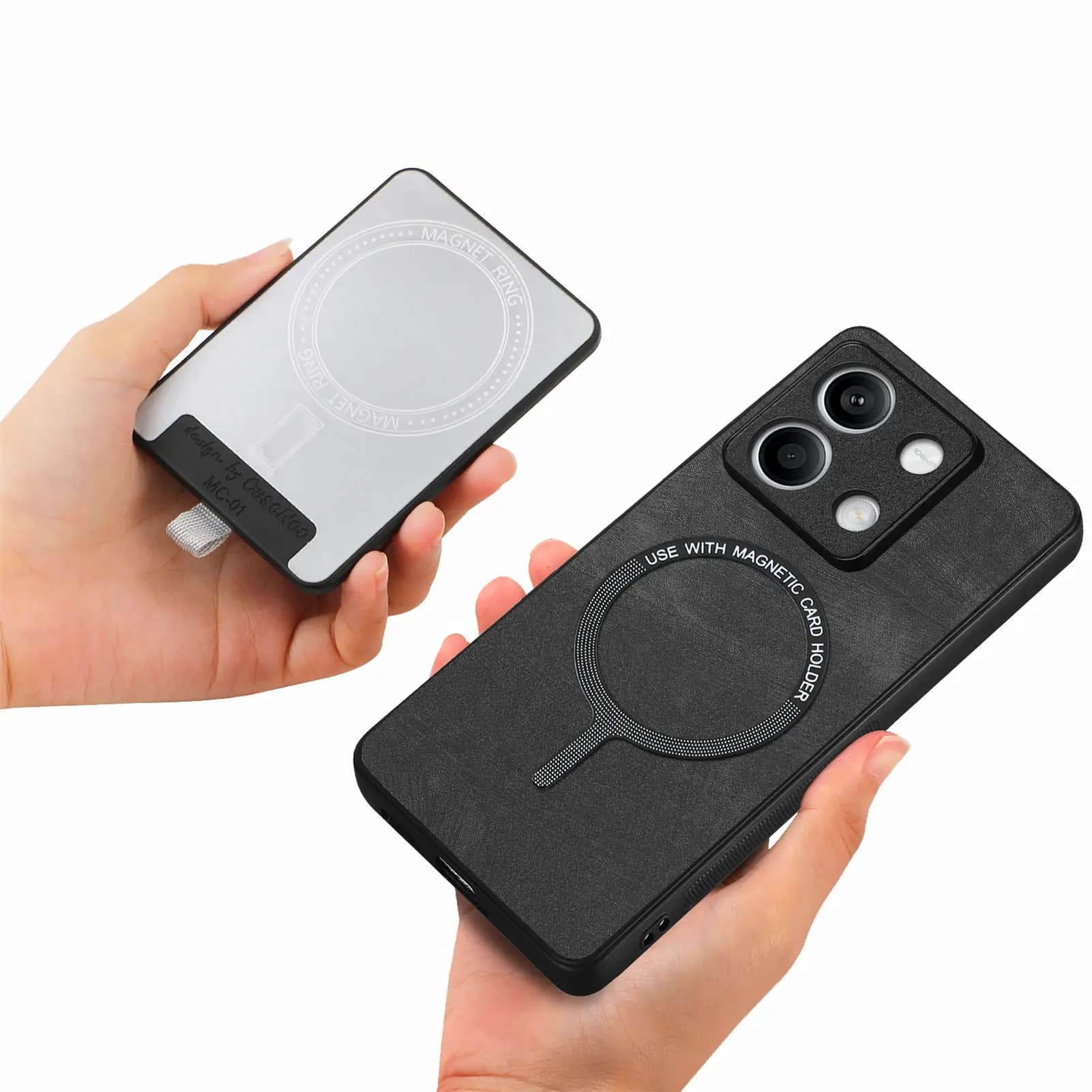 Two in One Phone Case For OPPO Find X8S X8 X7 Ultra X5 Pro Removable Leather Wireless Charging Ring Card Bag Back Cover Funda