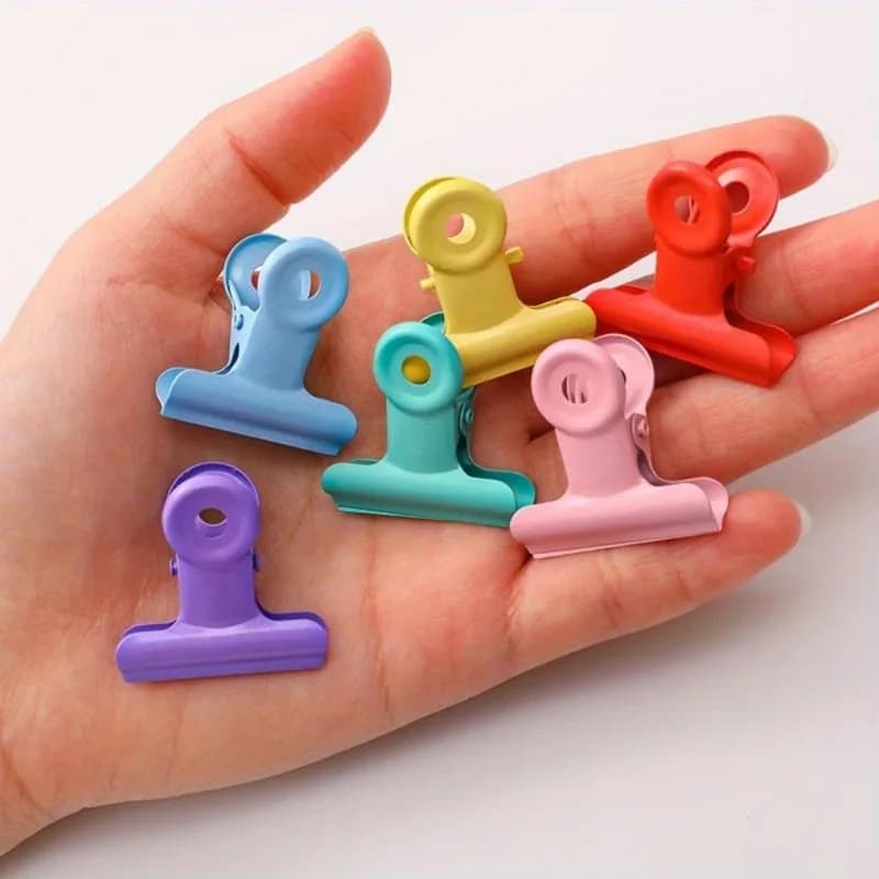 10 pezzi clip per chip per sacchetti multifunzione clip per alimenti morsetti per file fotografici utensile da cucina clip chiusa per uso domestico forniture per ufficio di cancelleria