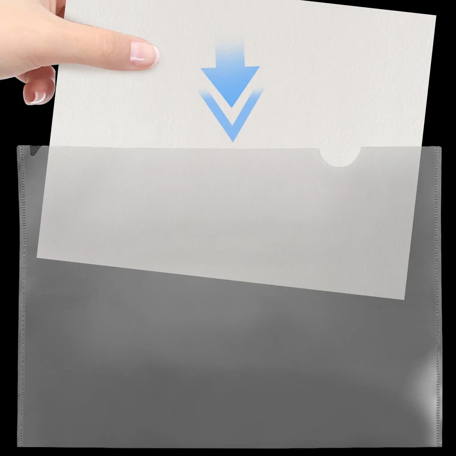 10 pezzi di cartelle portadocumenti in plastica A4, porta carta trasparente, contenitore per documenti resistente agli strappi, organizer leggero per ufficio