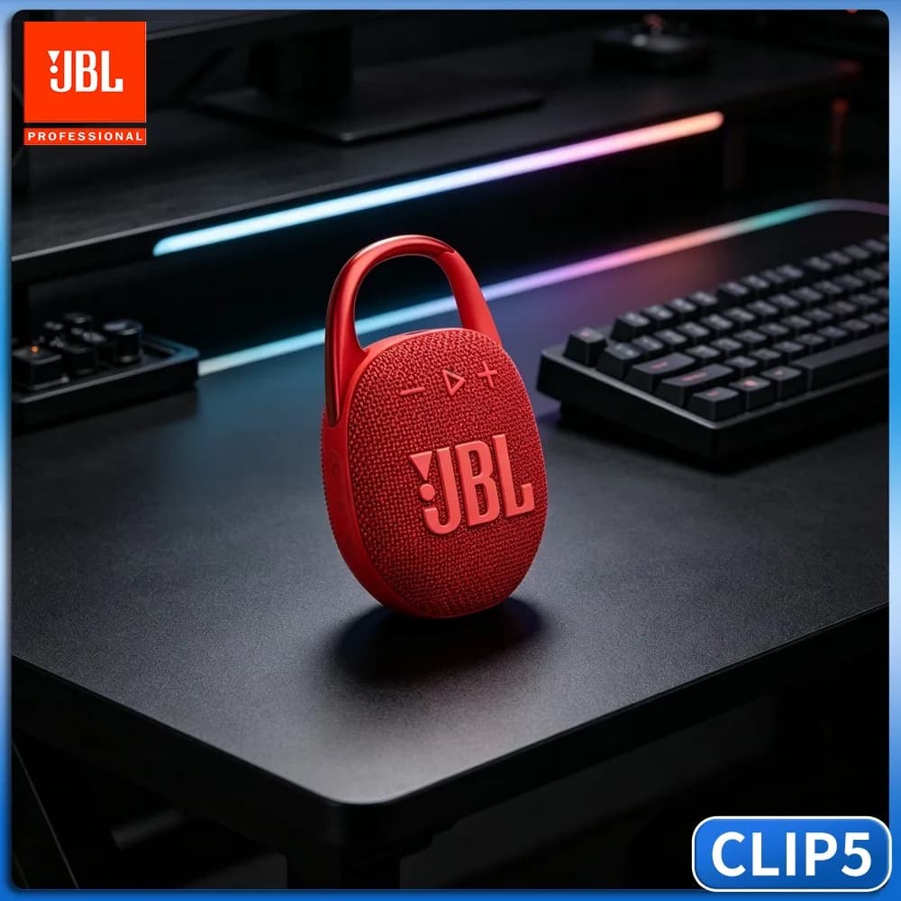Park Camping Clear Tone JBL CLIP5 RGB Waterproof Handsfree Bluetooth Speaker IP67 Dustproof Stereo TF Card USB Travel Sound