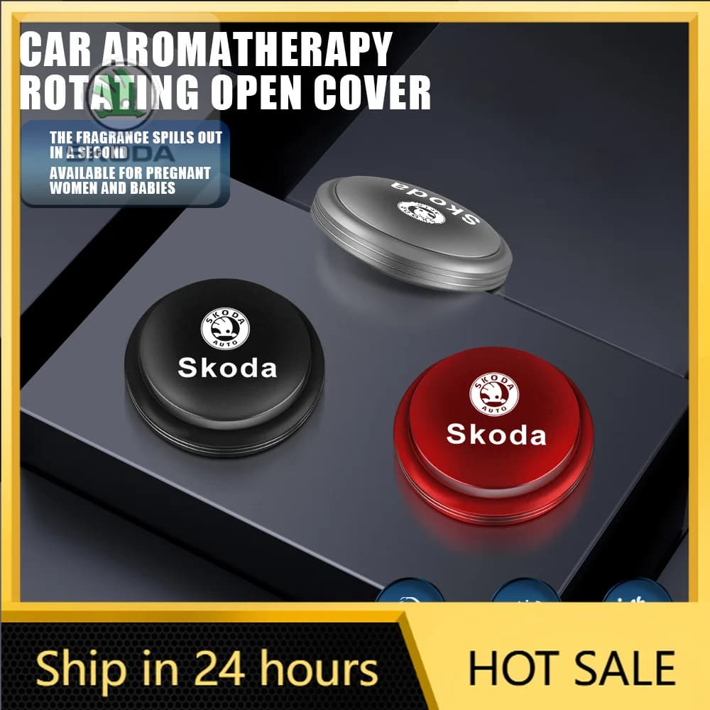 Car Air Freshener Instrument Seat UFO Shape Aromatherapy For Skoda Kodiaq Fabia Kamiq Karoq Octavia 3 A5 A7 Rapid Scala Kami Vrs