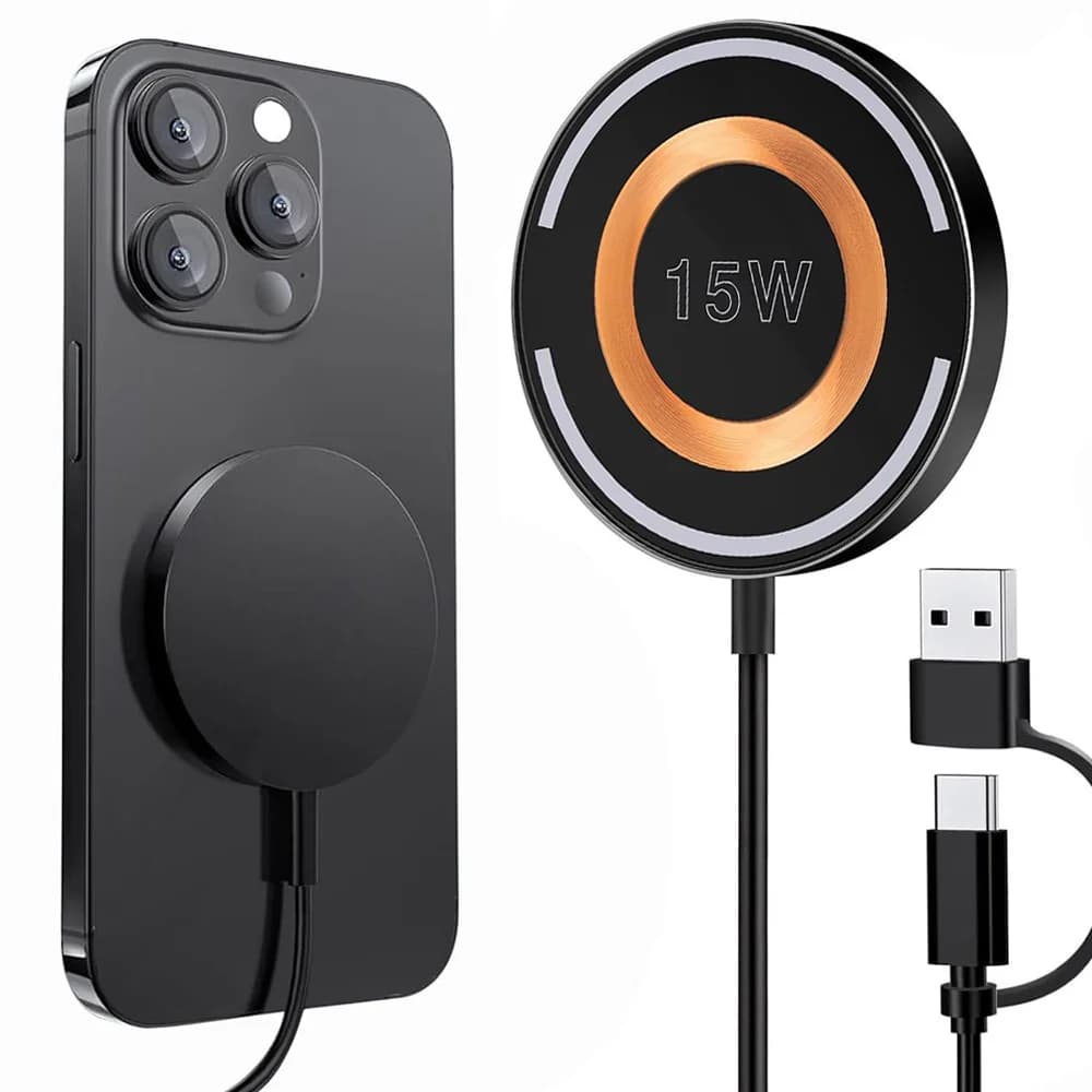 Adattatore Qi a ricarica rapida per caricabatterie wireless magnetico Essager per iPhone 17/16/15/14pro Max compatibile con Xiaomi Pad PD