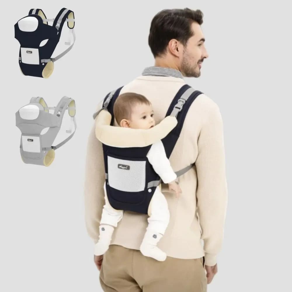 Marsupio regolabile per neonato, ergonomico, leggero, con tracolla per bambini, artefatto, traspirante, multifunzionale, per zaino